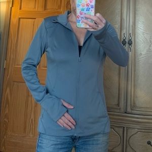 2/$10 sale Apana Gray Track Jogger Zip Up Jacket M